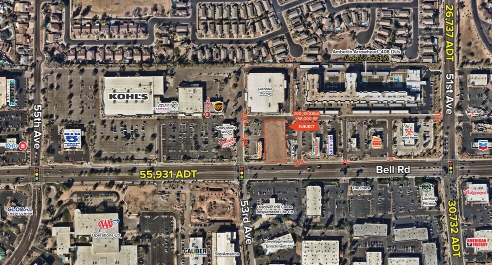 More Photos Of NEC Bell Rd & 53rd Ave, Glendale Land For Lease
