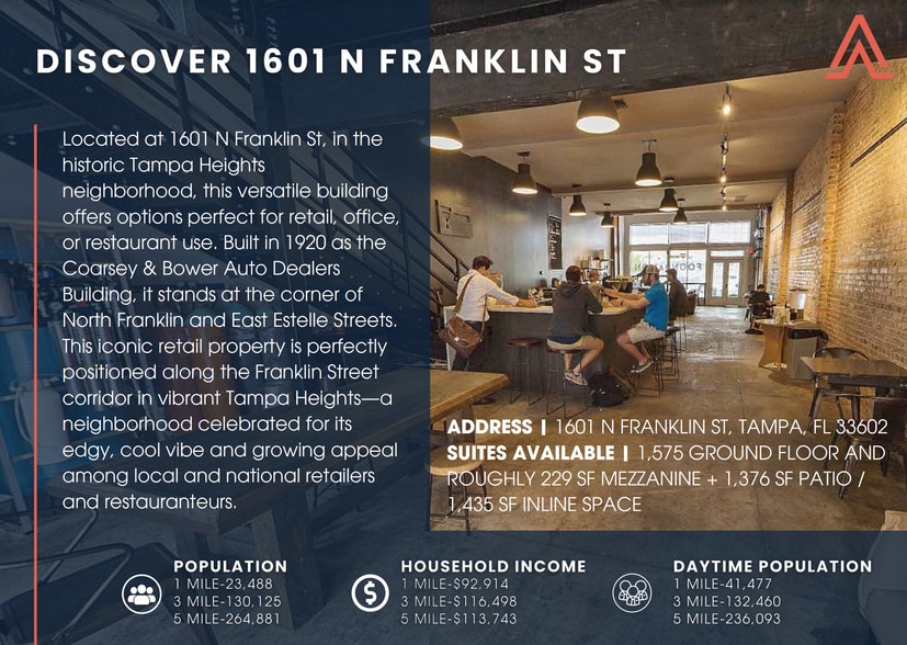 More Photos Of 1601-1607 N Franklin St, Tampa General Retail For Lease