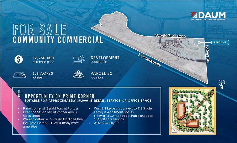 More Photos Of Portola Rd & Gerald Ford Dr, Palm Desert Land For Sale