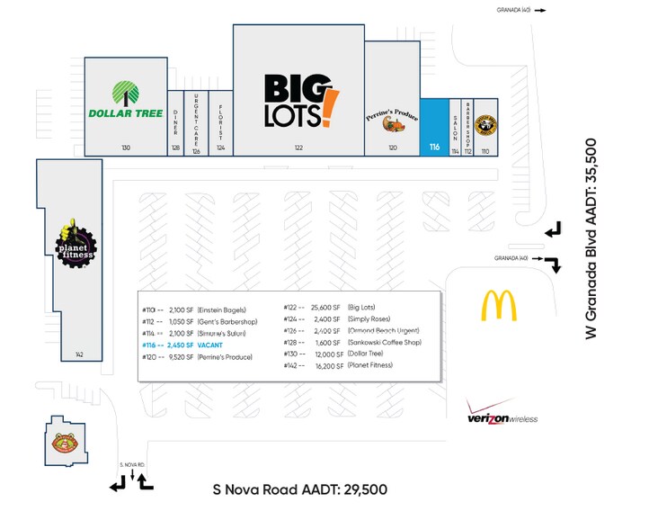 More Photos Of 110-160 S Nova Rd, Ormond Beach Storefront For Lease
