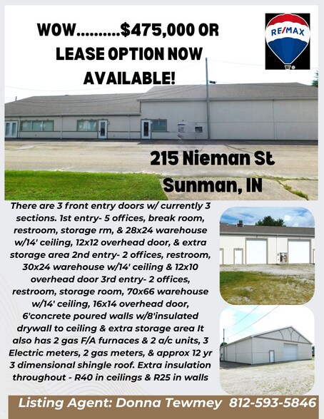 More Photos Of 215 Nieman St, Sunman Warehouse For Sale