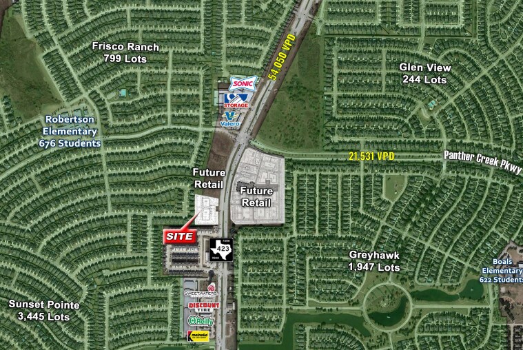 More Photos Of SWC of Panther Creek Pky, Frisco Unknown For Lease