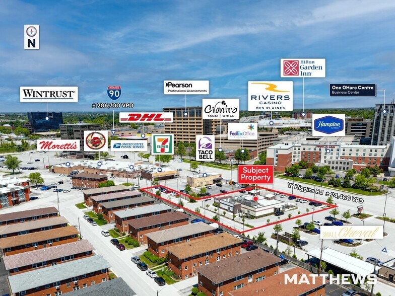 More Photos Of 9433-9437 Higgins Road, Rosemont General Retail For Sale