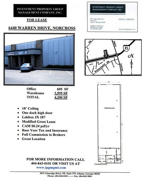 More Photos Of 6452 Warren Dr, Norcross Warehouse For Lease