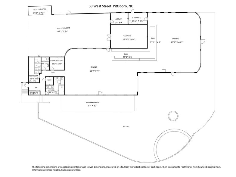 More Photos Of 39 West St, Pittsboro Restaurant For Lease