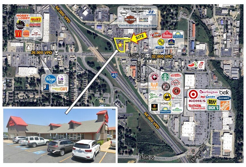 Primary Photo Of 814 E Oak St, Conway Restaurant For Lease