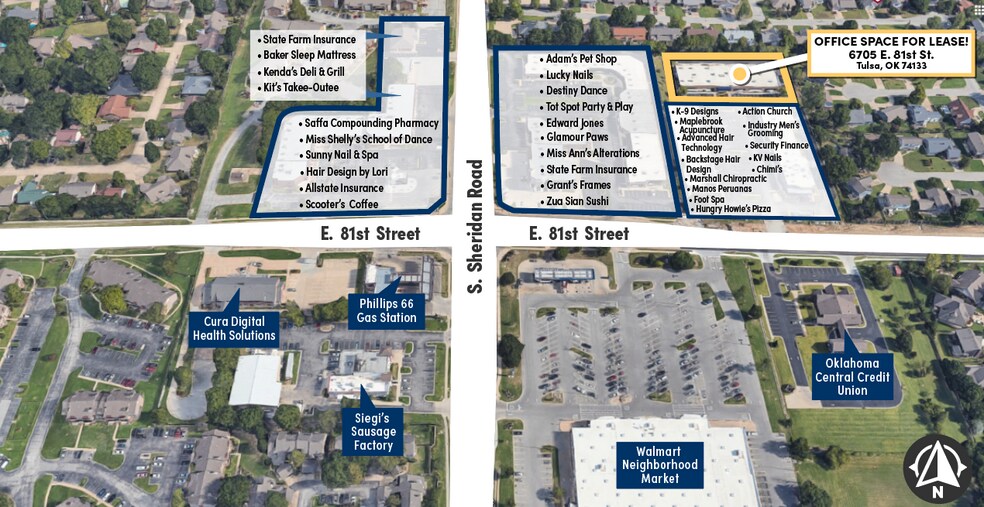 More Photos Of 6703-6709 E 81st St, Tulsa Unknown For Lease