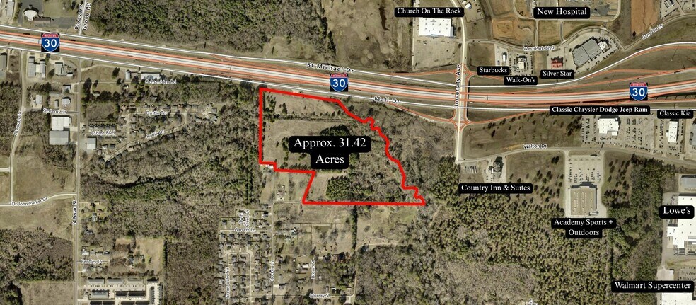 More Photos Of I-30 & Waggoner Creek, Texarkana Land For Sale