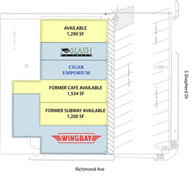 More Photos Of 3514-3520 S Shepherd Dr, Houston Storefront For Lease