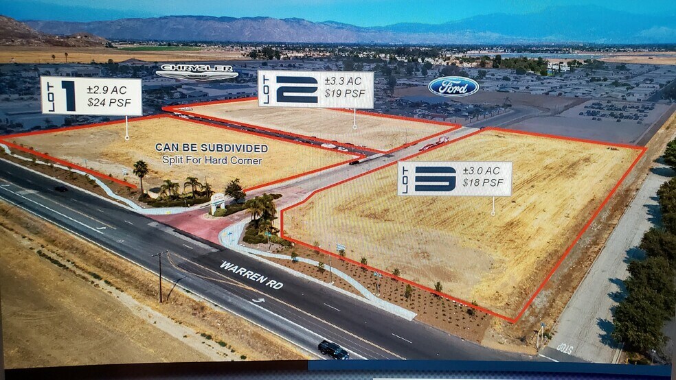 Primary Photo Of Warren Rd & Auto Mall Dr, Hemet Land For Sale