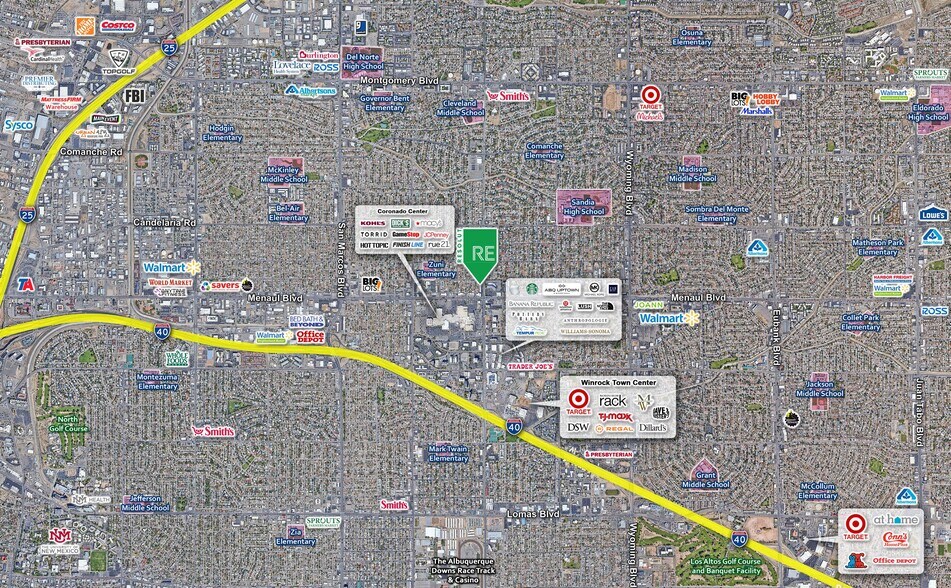 More Photos Of 2633-2677 Louisiana Blvd, Albuquerque Storefront For Lease