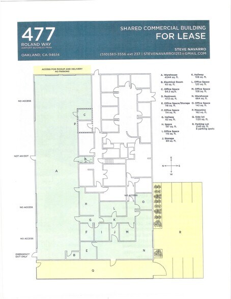 More Photos Of 477 Roland Way, Oakland Warehouse For Lease