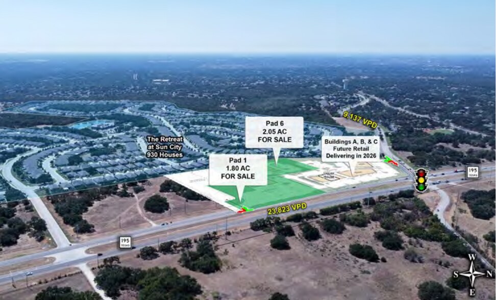 More Photos Of TX-195 & Sun City Blvd, Georgetown Land For Sale
