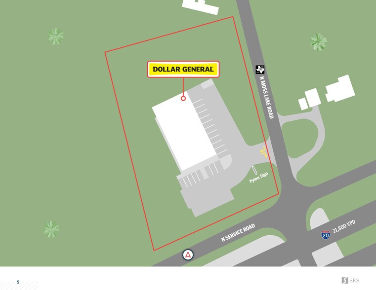 More Photos Of 6919 N Service Rd, Big Spring Freestanding For Sale