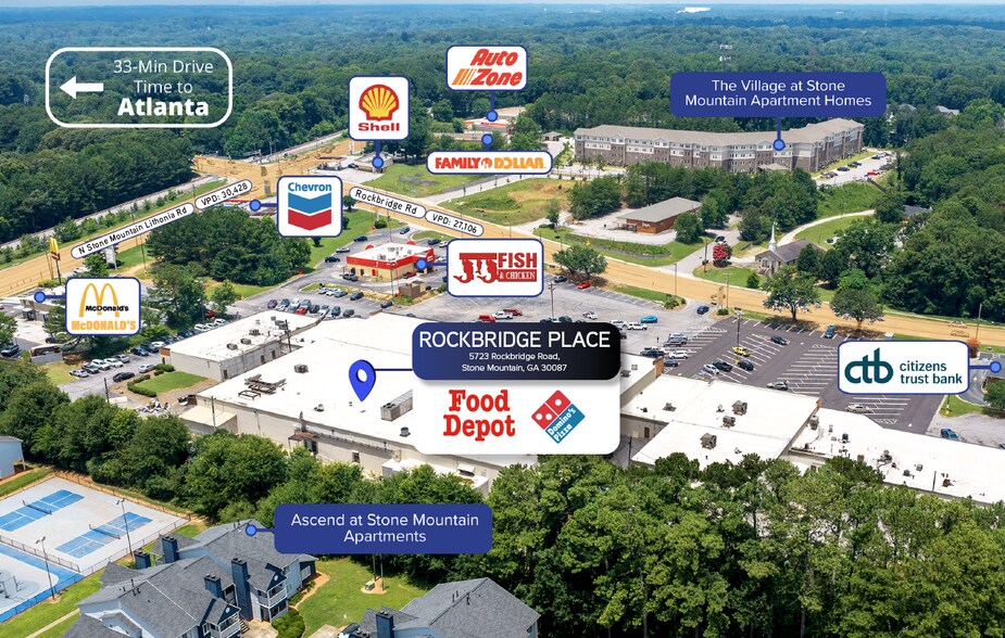 More Photos Of 5751 Rockbridge Rd, Stone Mountain Freestanding For Sale