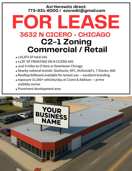 More Photos Of 3632 N Cicero Ave, Chicago Showroom For Sale