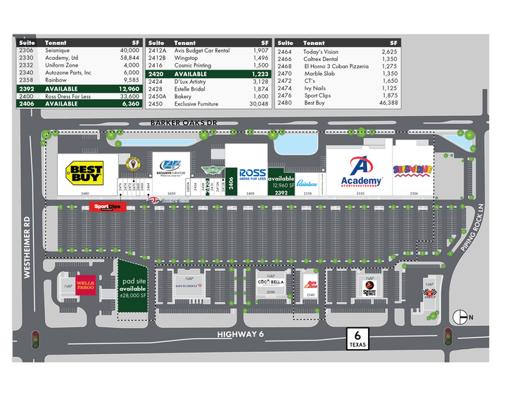 More Photos Of 2300-2480 S Hwy 6, Houston Unknown For Lease