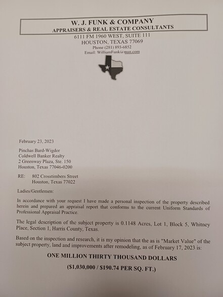 More Photos Of 802 Crosstimbers, Houston Office For Sale