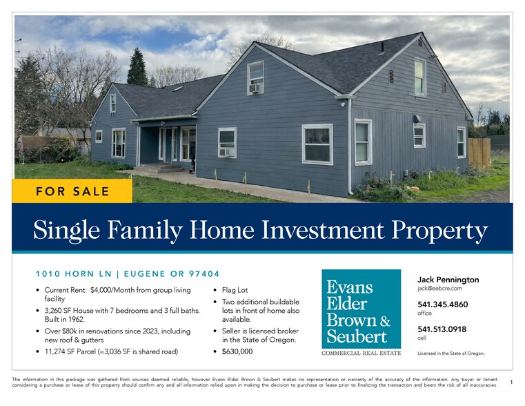 More Photos Of 1010 Horn Ln, Eugene Multifamily For Sale