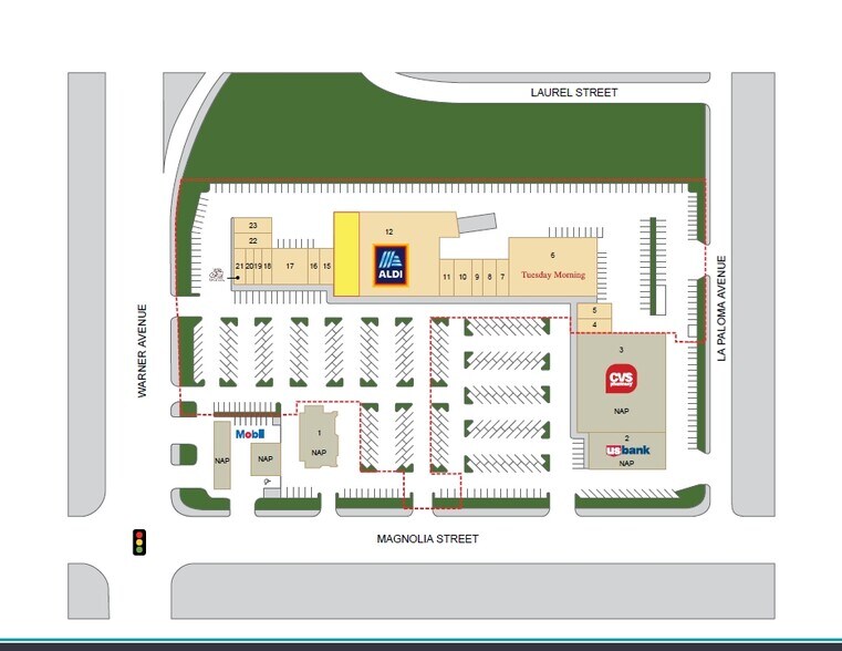 Primary Photo Of 17020-17150 Magnolia St, Fountain Valley General Retail For Lease