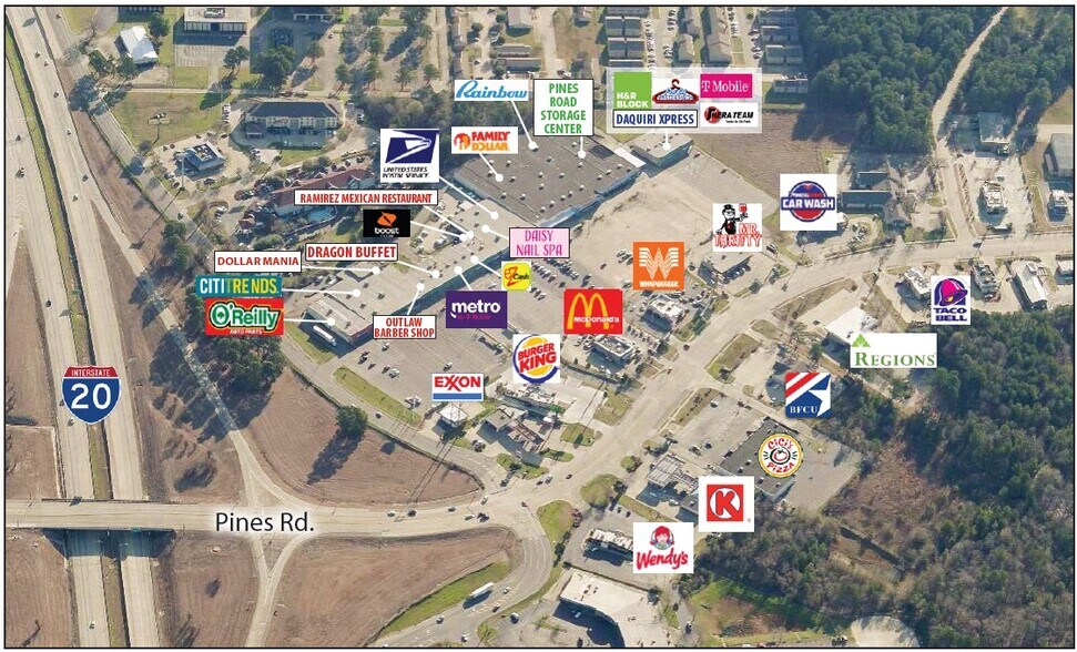 More Photos Of 6713, 6715, 672 Pines Rd. Rd, Shreveport General Retail For Sale