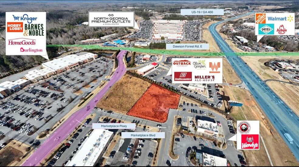 Primary Photo Of Georgia 400 Hwy @ Dawson Forest Road, Dawsonville Land For Lease