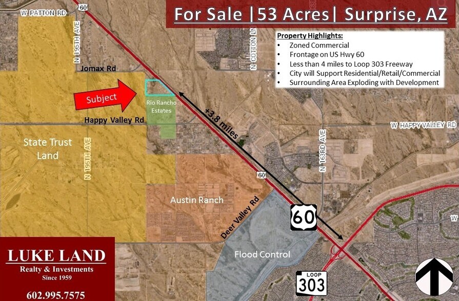 Primary Photo Of Grand Avenue & Jomax Rd, Surprise Land For Sale
