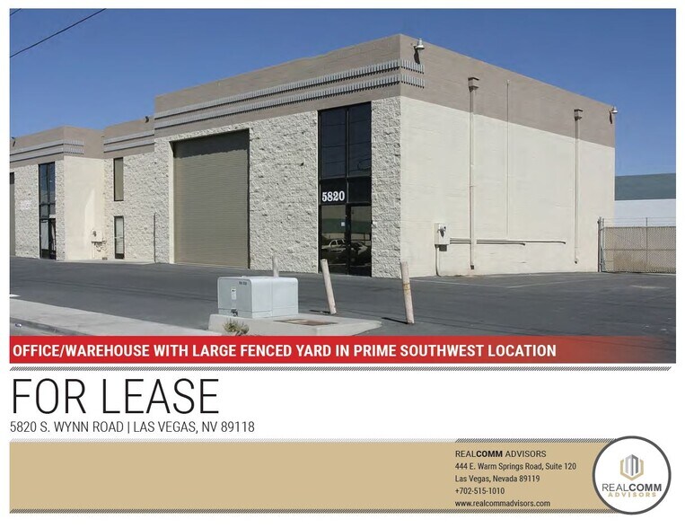 Primary Photo Of 5820 Wynn Rd, Las Vegas Warehouse For Lease