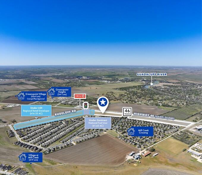 Primary Photo Of NEC of Highway 46 @ Rudeloff Road, Seguin Land For Sale