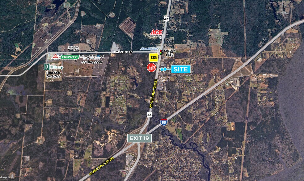 Primary Photo Of U.S. Highway 43 Hwy @ Dead Lake Road, Creola Land For Sale