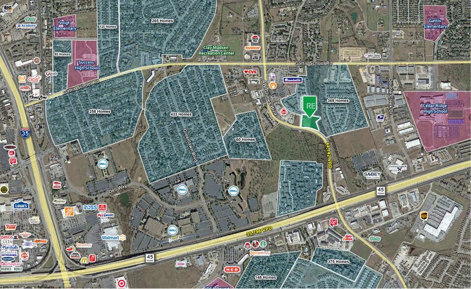 More Photos Of 2111 A.W. Grimes Blvd, Round Rock Land For Sale