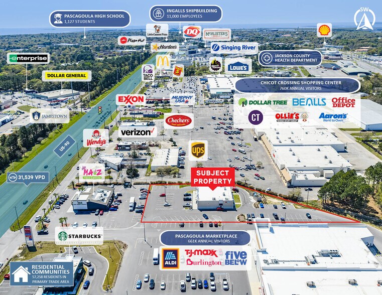 More Photos Of 3801 Denny Ave, Pascagoula Storefront Retail Office For Sale