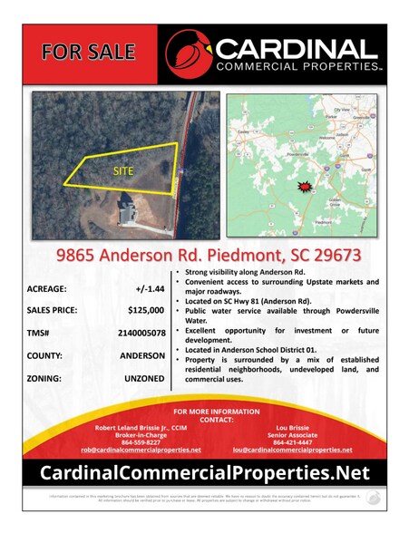 More Photos Of 9865 Anderson Rd, Piedmont Land For Sale