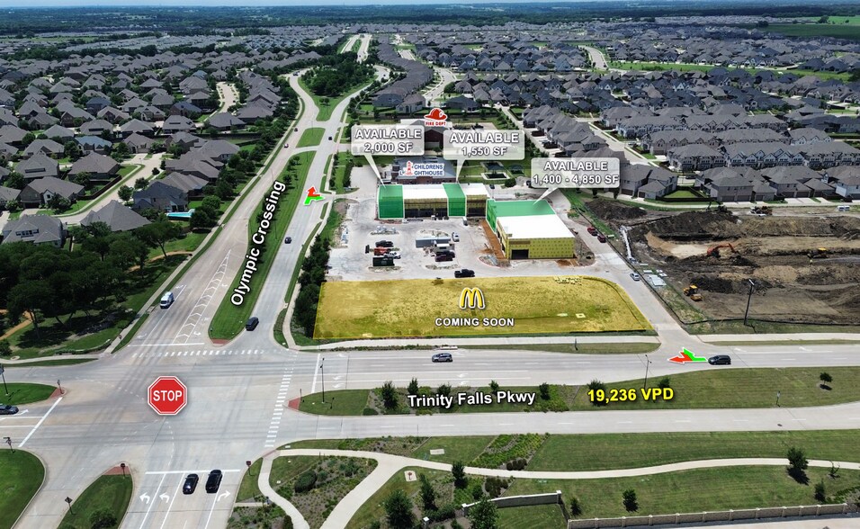 More Photos Of NWQ of Trinity Falls Pkwy & Olympic Crossing, McKinney Freestanding For Lease