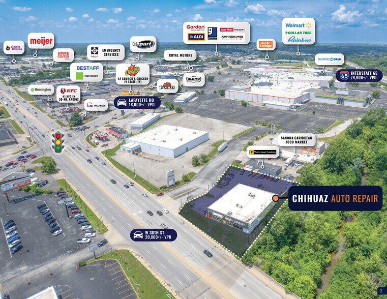 Primary Photo Of 4250 W 38th St, Indianapolis Auto Repair For Sale