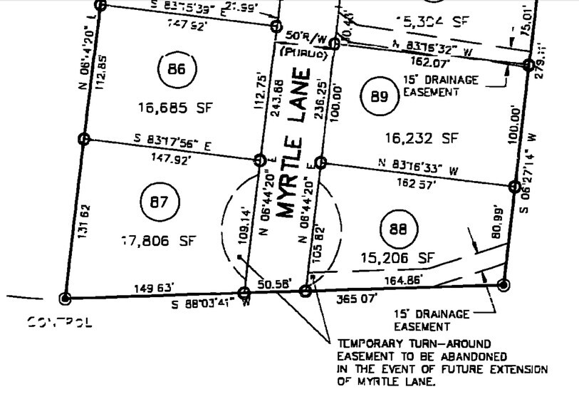 More Photos Of 2601 Myrtle Lane, Hillsborough Land For Sale