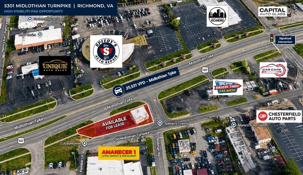 Primary Photo Of 5301 Midlothian Tpke, Richmond Restaurant For Lease