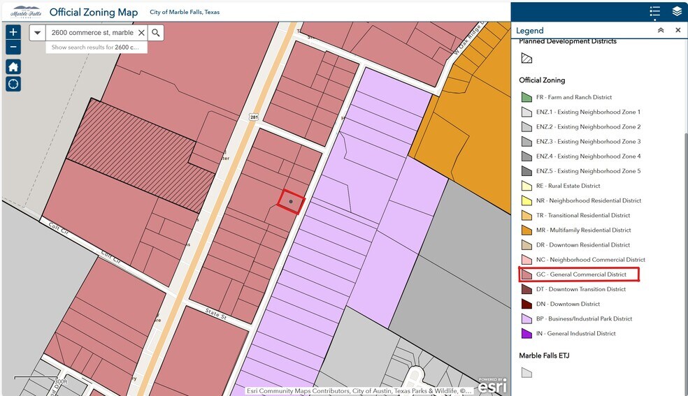 More Photos Of 2600 Commerce St, Marble Falls Land For Sale