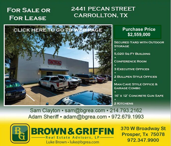 Primary Photo Of 2441 Pecan St, Carrollton Office For Sale