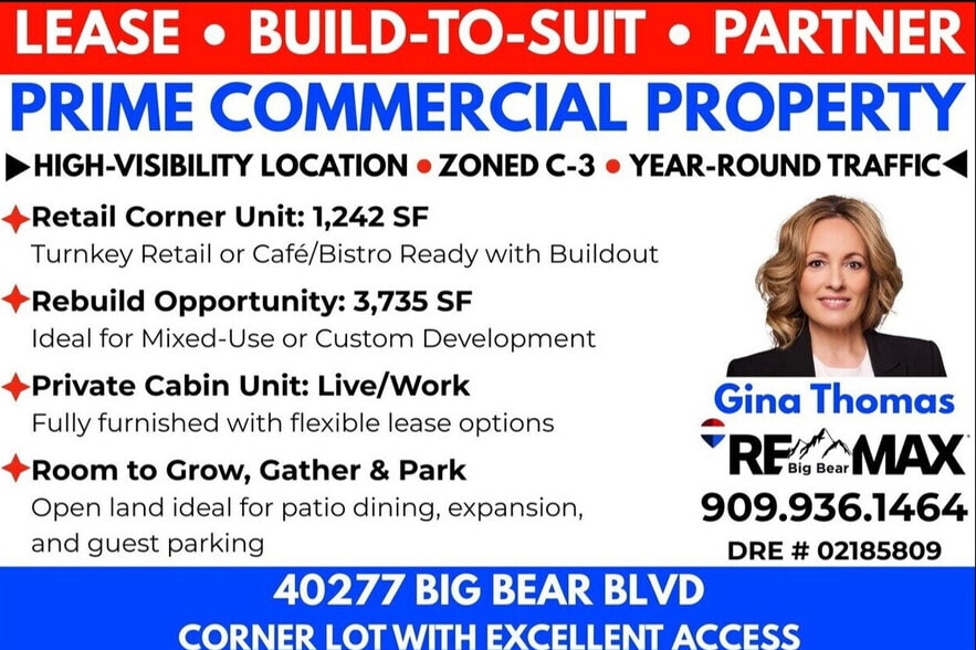 More Photos Of 40277 Big Bear Blvd, Big Bear Lake Storefront Retail Residential For Lease