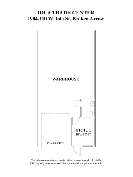 More Photos Of 1904 W Iola St, Broken Arrow Warehouse For Lease