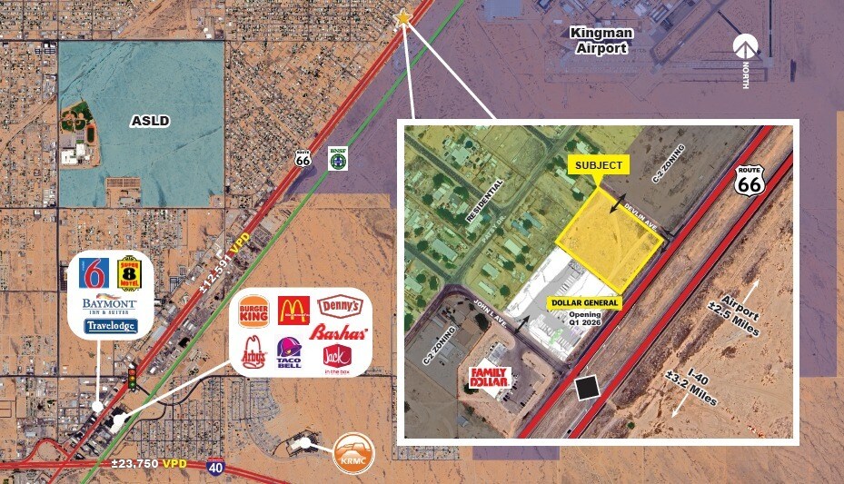 Primary Photo Of SWC Highway 66 & Devlin Ave, Kingman Land For Lease