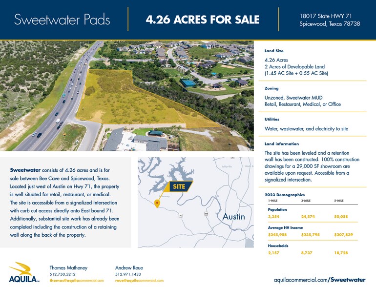 More Photos Of 18017 W Highway 71, Spicewood Land For Sale