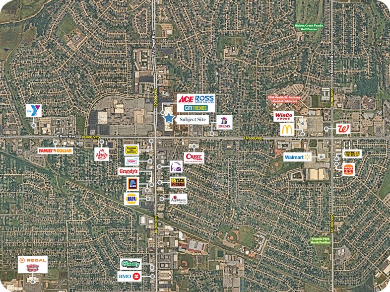 More Photos Of 100-212 N Air Depot Blvd, Midwest City General Retail For Lease