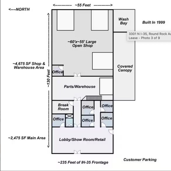 More Photos Of 3301 N I-35, Round Rock Auto Dealership For Lease