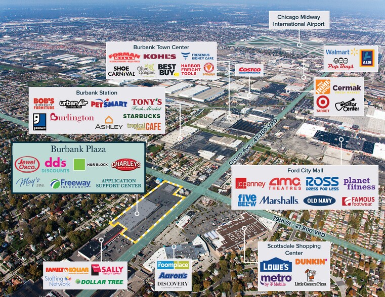 More Photos Of 7910-8004 S Cicero Ave, Burbank General Retail For Sale