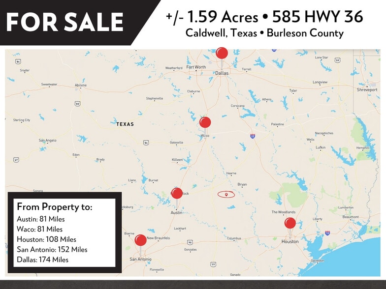 More Photos Of 585 TX-36, Caldwell Land For Sale