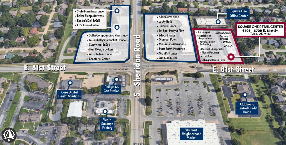 More Photos Of 6703-6709 E 81st St, Tulsa Unknown For Lease