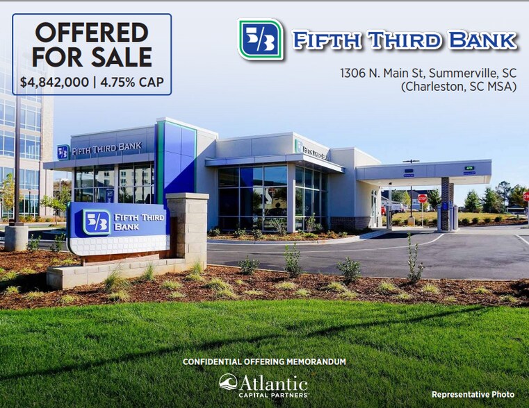 Primary Photo Of 1306 N Main St, Summerville Bank For Sale