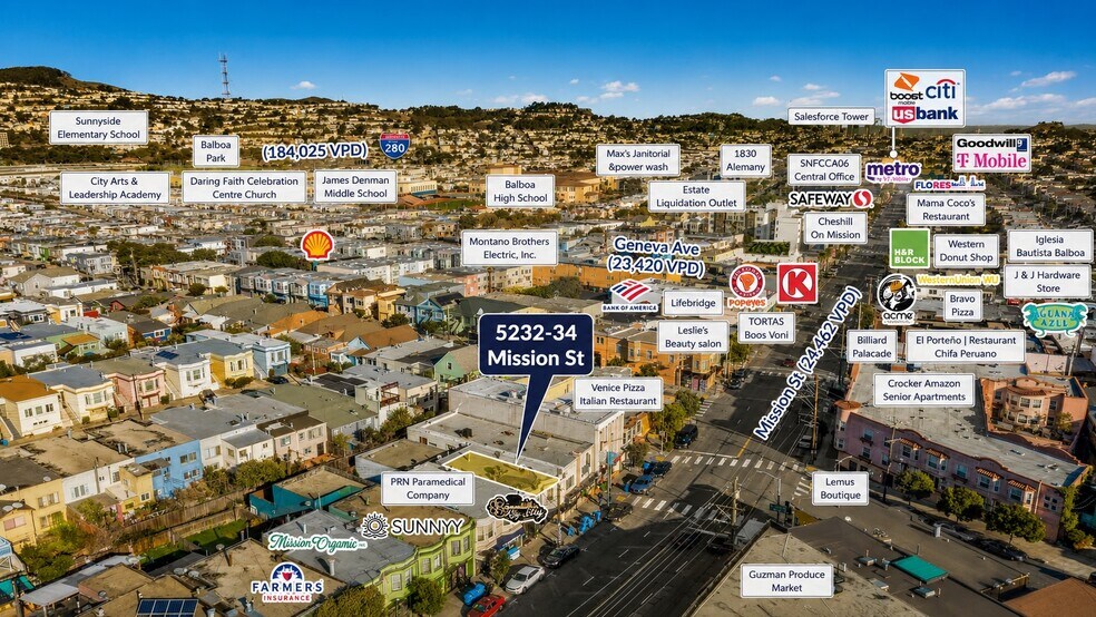 More Photos Of 5232-5234 Mission St, San Francisco Storefront Retail Office For Sale